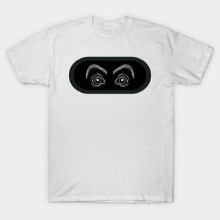 a pair of eyes peering beyond the dungeon T-Shirt